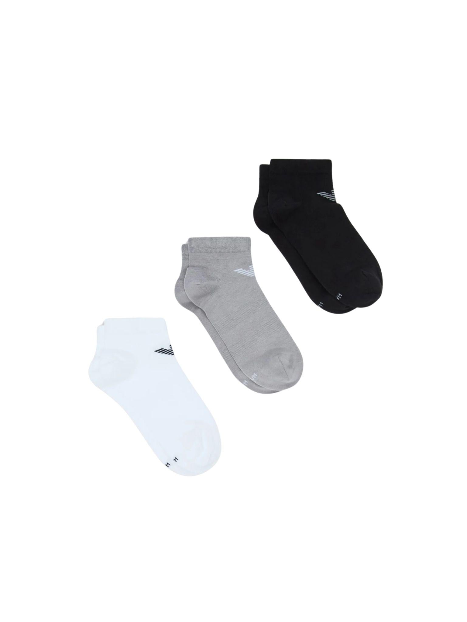 Набор носков мужских Emporio Armani 3 пары L/XL Черный/Серый/Белый (EM000550-bgw) Набор носков мужских Emporio Armani 3 пары L/XL Черный/Серый/Белый (EM000550-bgw)