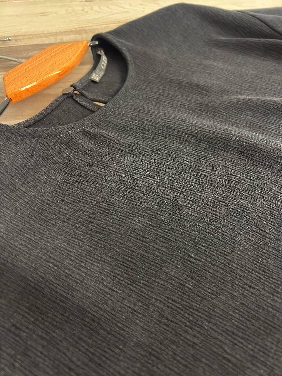 Костюм женский CLEW 1005-0712 жатка рубашка короткий рукав и брюки палаццо M Черный (2003) - фото 9