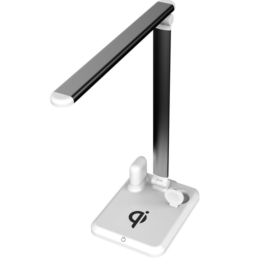 Настольная LED лампа Eye Desk Lamp X-1 4 в 1 с беспроводной зарядкой Черный