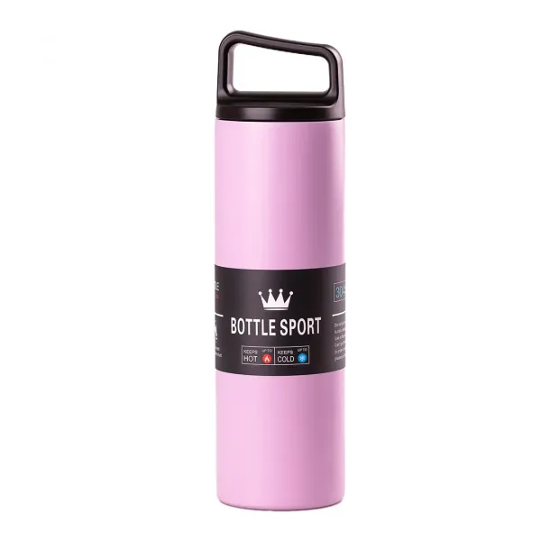 Термос для напитков Bottle Sport из нержавеющей стали с ручкой 500 мл Фиолетовый (147-107-HPGM5009V)