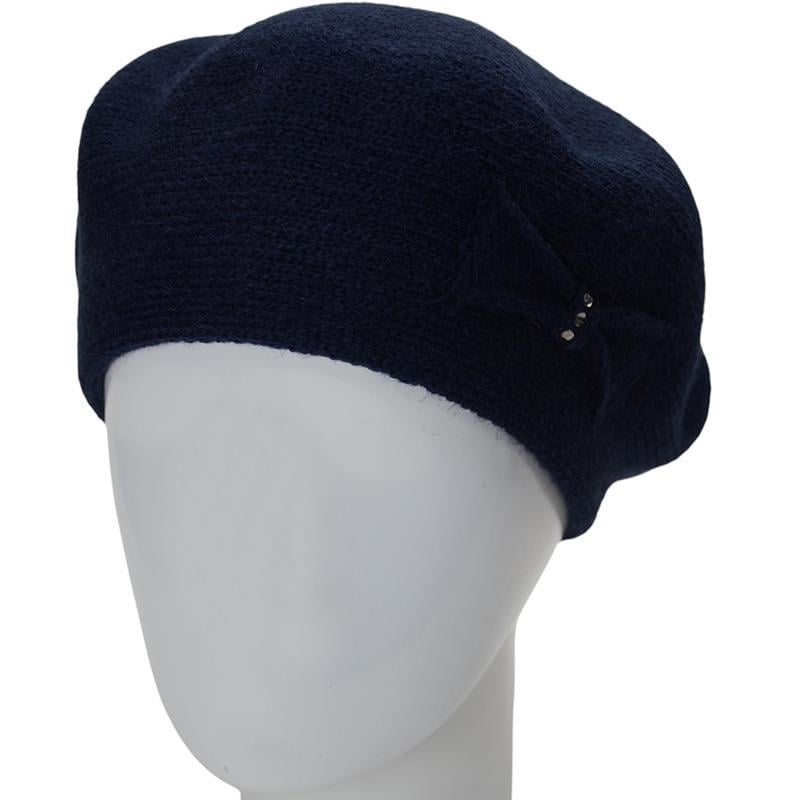 Берет женский Lirus КСЮША осенний двойной с узором сбоку one size Синий (282688) - фото 1 Берет женский Lirus КСЮША осенний двойной с узором сбоку one size Синий (282688) - фото 1