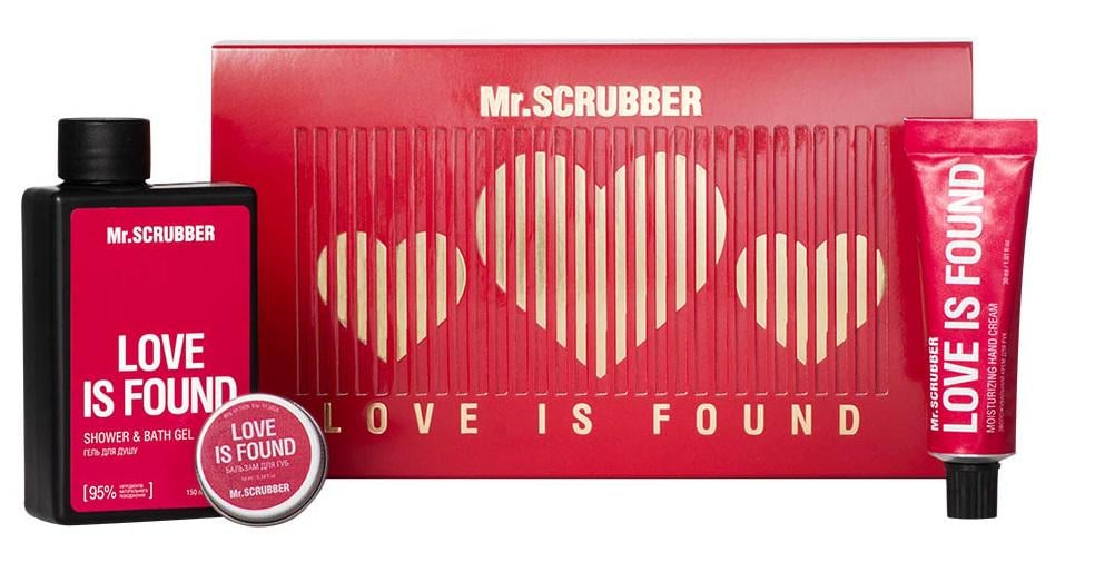 Подарочный набор Mr.SCRUBBER Love is found гель для душа 150 мл/крем для рук 30 мл/бальзам для губ 10 мл