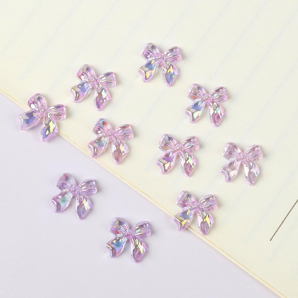 Шармы для ногтей Бантик Аврора 11х11 мм 10 шт. Фиолетовый (011779)