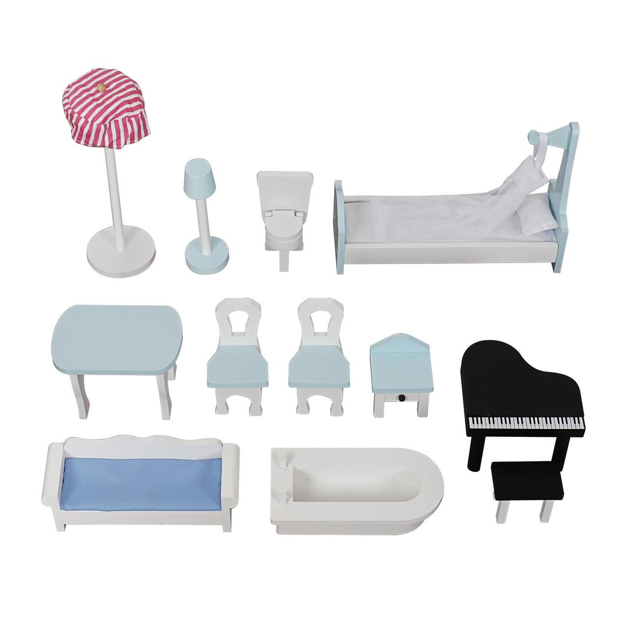 Кукольный домик для барби AVKO Вилла Лацио деревянный с лифтом Pink (40044400) - фото 7 Кукольный домик для барби AVKO Вилла Лацио деревянный с лифтом Pink (40044400) - фото 7