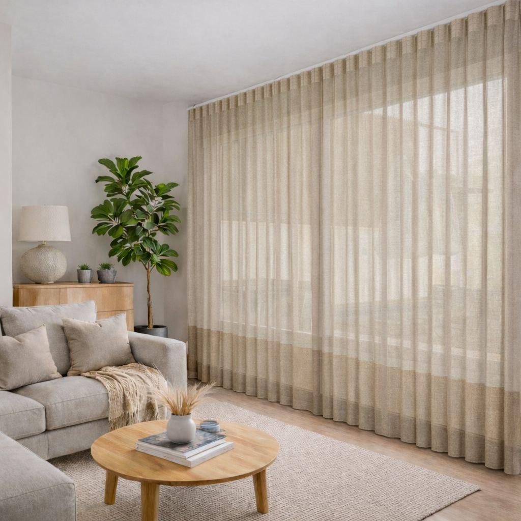 Мультишторы на окно Tulls вертикальные тканевые 160х150 см Бежевый