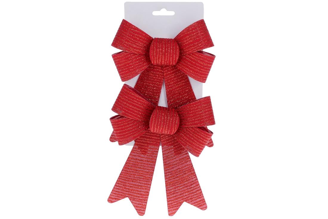 Новогодний подвеска BonaDi Бант 2 шт. (821-203) Новогодний подвеска BonaDi Бант 2 шт. (821-203)