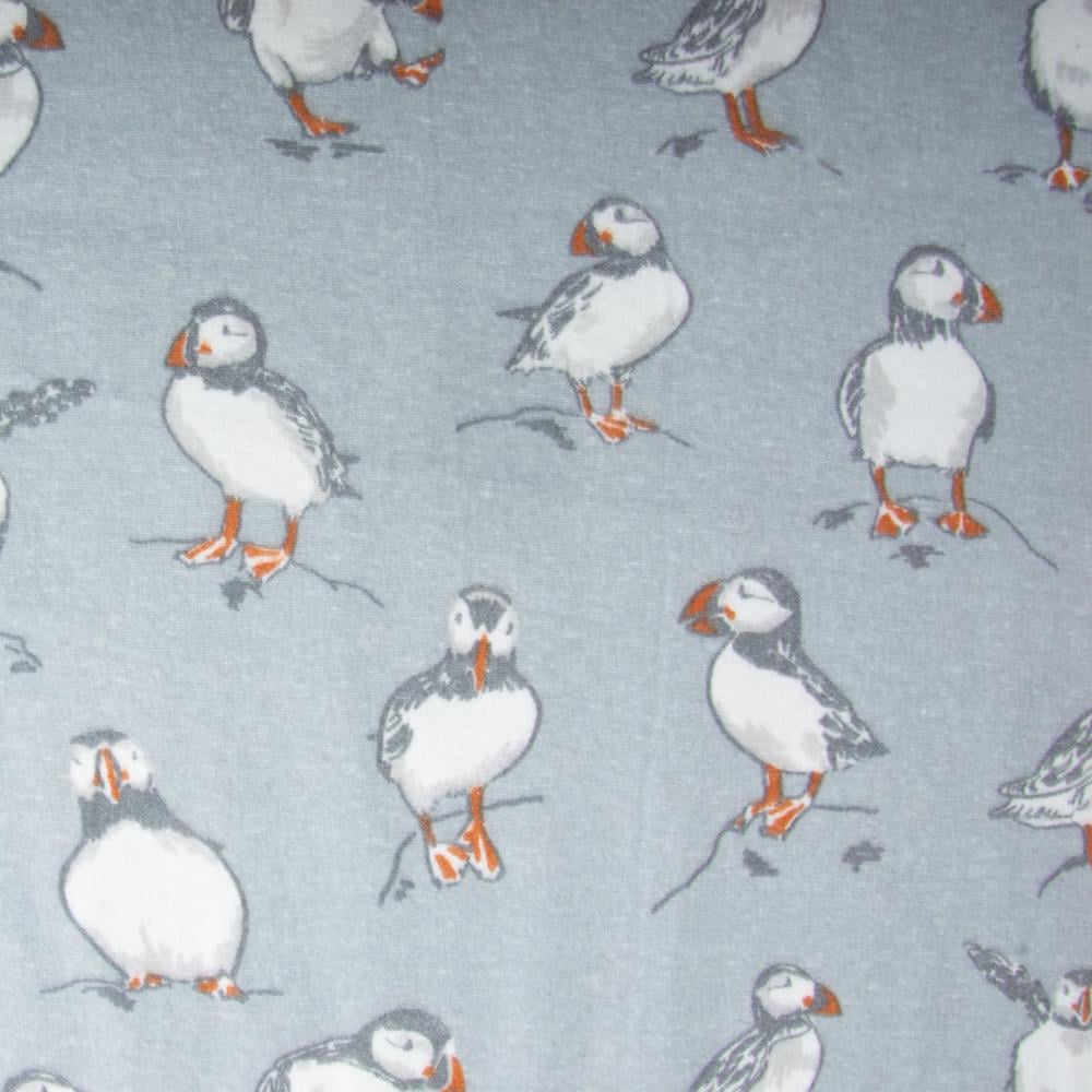 Тканина фланель бавовна для постільної білизни Пташка 170 гр/м2 240 см Сірий (27237)