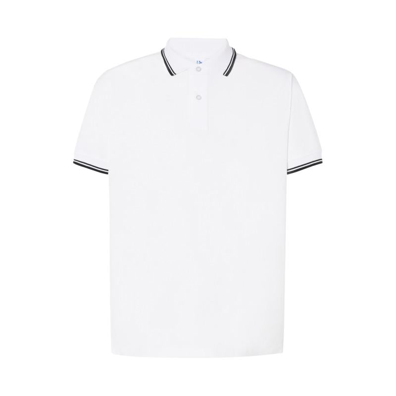 Поло JHK POLO REGULAR MAN CONTRAST XL Бело-черный (BK/WH)