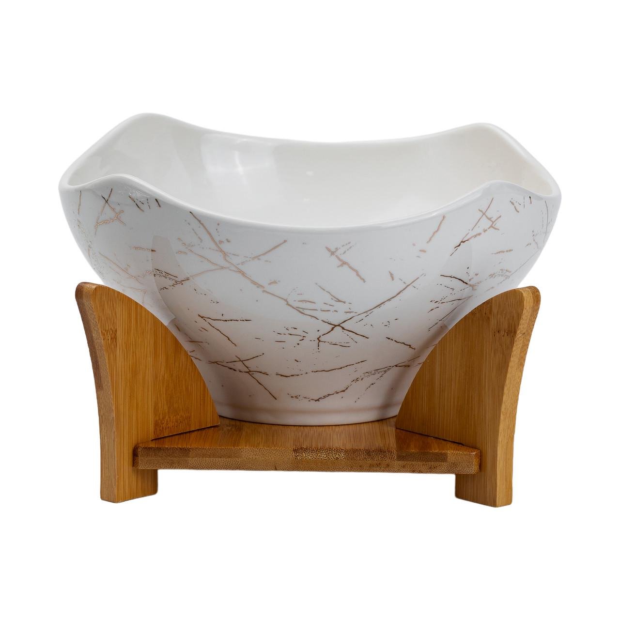 Салатниця керамічна з ложкою та вилкою на підставці 22х22х14 см (HP1228) - фото 8 Салатниця керамічна з ложкою та вилкою на підставці 22х22х14 см (HP1228) - фото 8