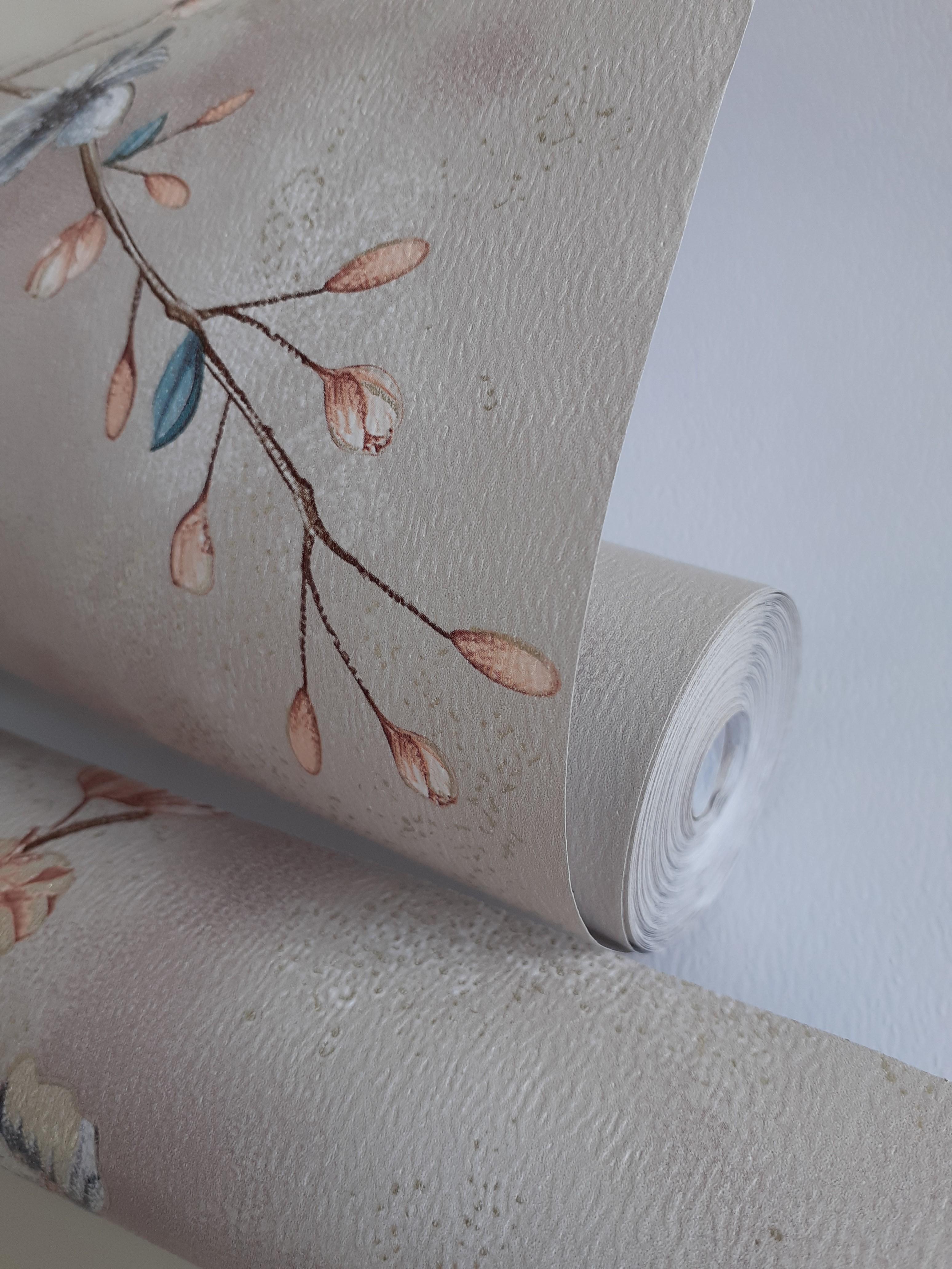 Обои бумажные Континент Тея Бежево-серый (1593) - фото 4 Обои бумажные Континент Тея Бежево-серый (1593) - фото 4