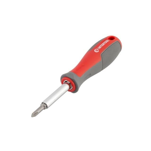 Отвертка Intertool VT-3341 6в1 с двухсторонними сменными насадками