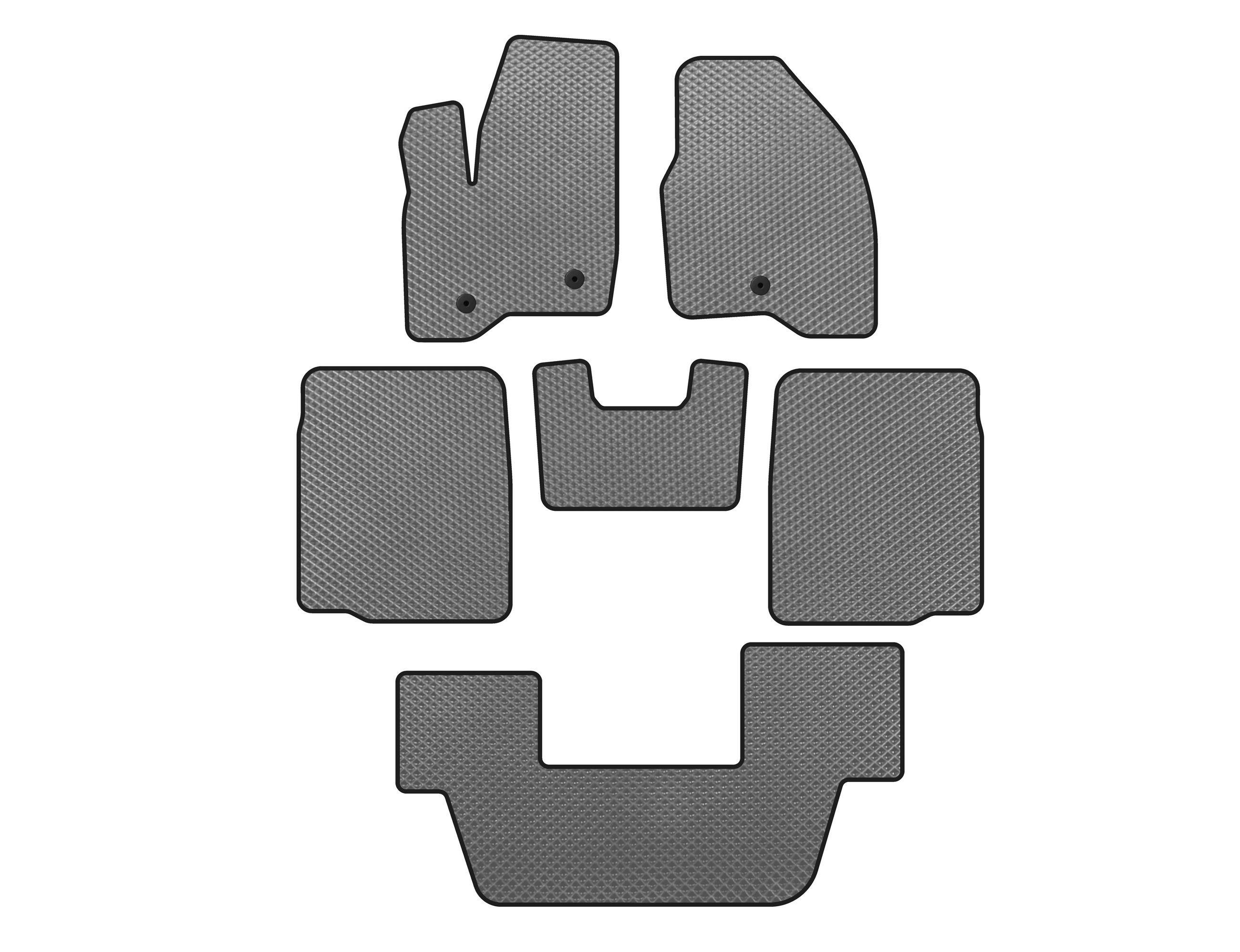 Килимки Digital Designs EVA 2011-2015 3 ряди для Ford Explorer 2011-2019 рр. етилвінілацетат Сірий (152609)