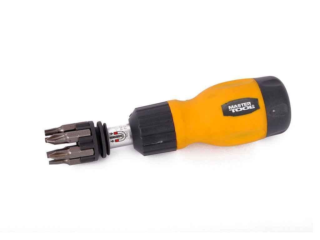 Отвертка MASTER TOOL с реверсом 1+6 бит 7 шт. (40-0517)