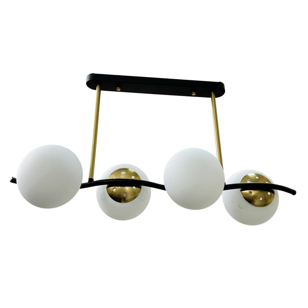 Люстра лофт на 4 плафона Sirius B N36364/4 BK+COP Черный/Медный