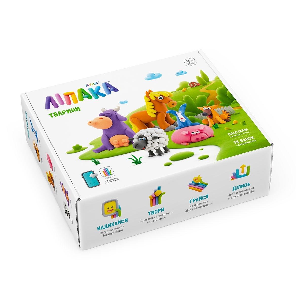 Пластилін Lipaka Свійські тварини самостійно твердіє (24938674) - фото 3 Пластилін Lipaka Свійські тварини самостійно твердіє (24938674) - фото 3
