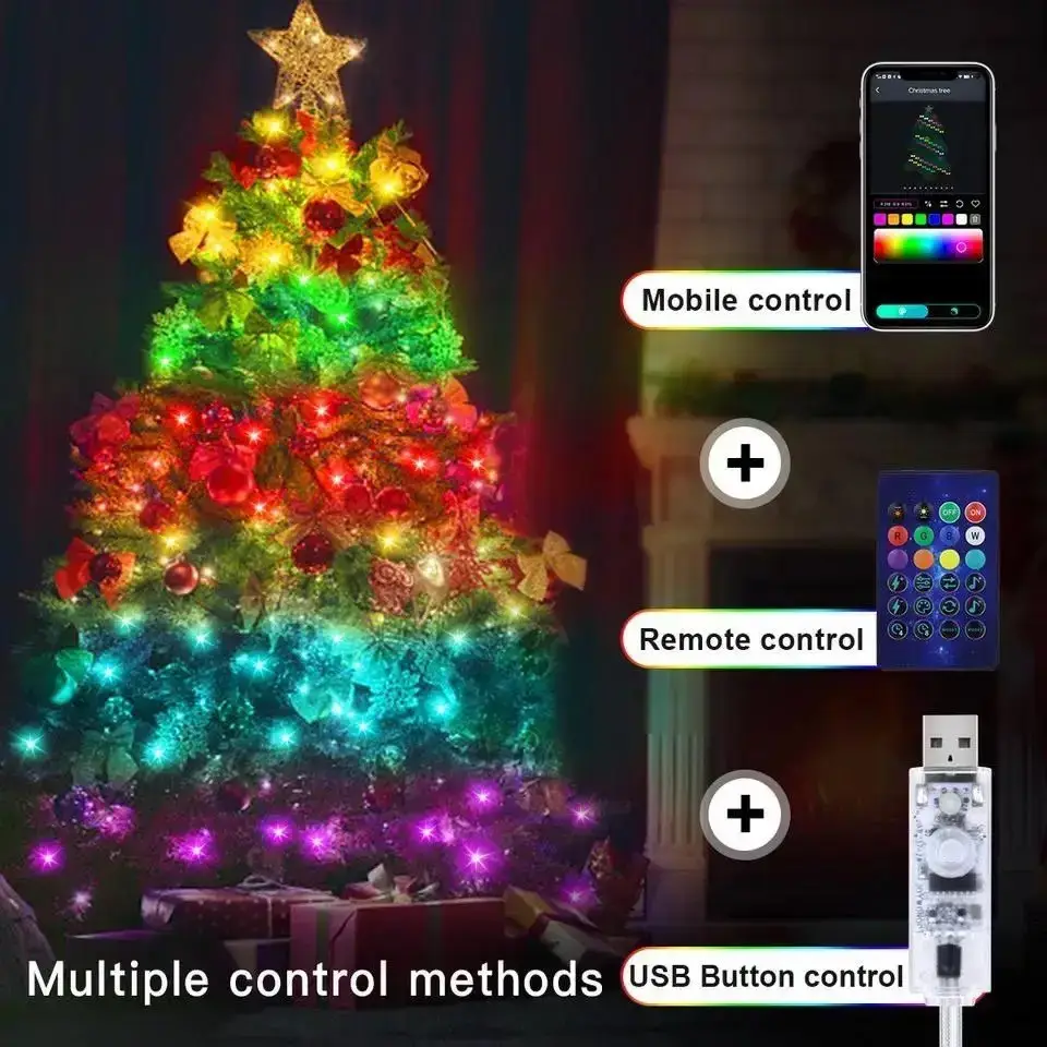 Гірлянда Крапля Роси USB RGB Bluetooth з пультом 10 м (22514761) - фото 10