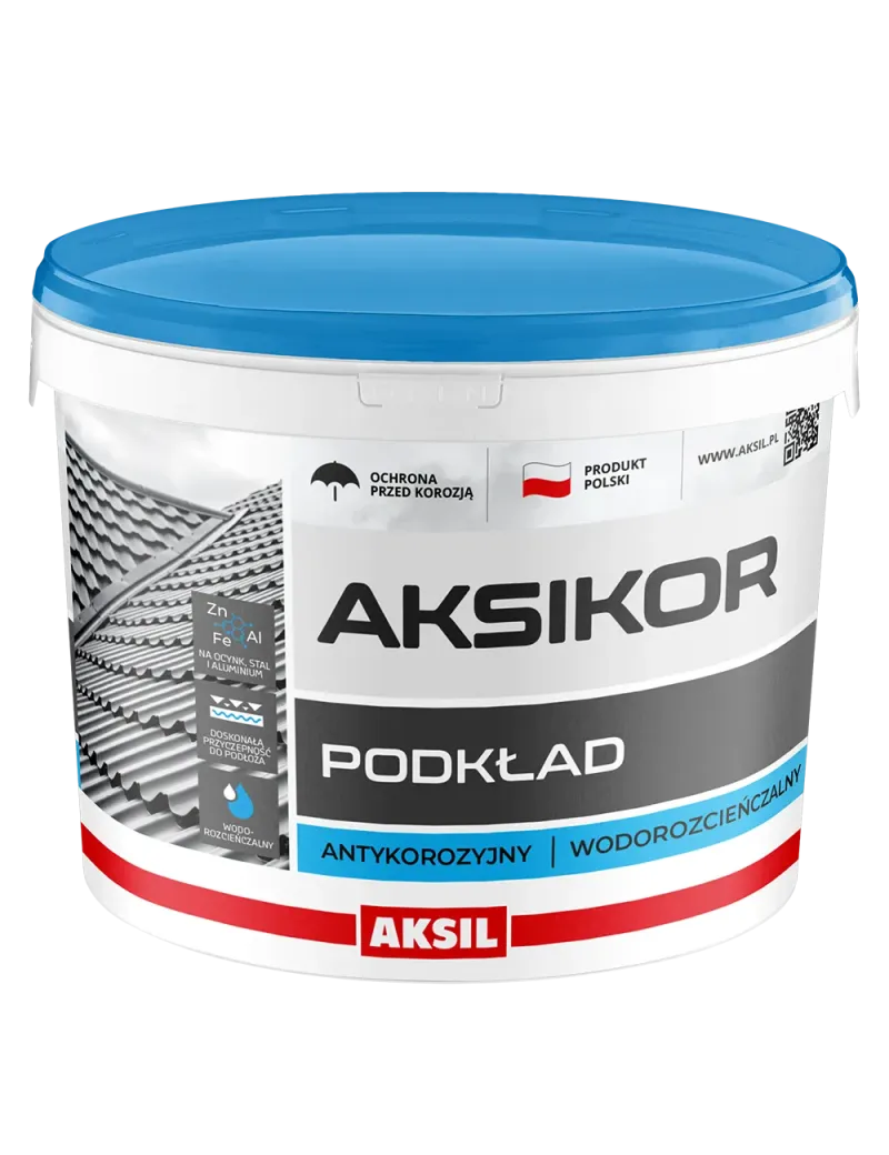 Грунтовка антикоррозионная на водной основе AKSIKOR 1 л RAL 7035 (136)