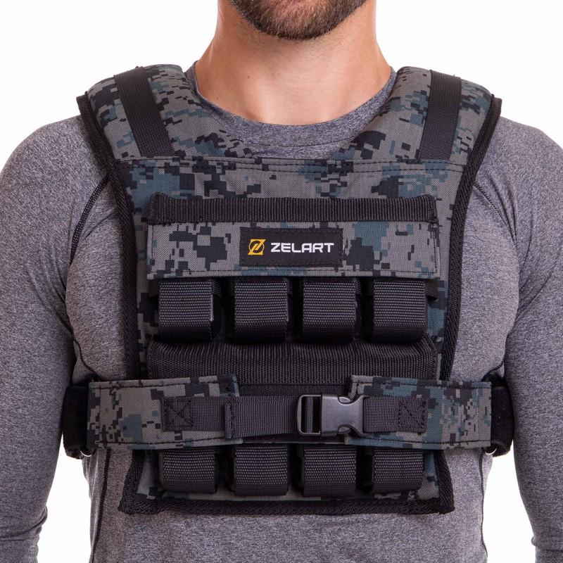 Жилет обтяжувач TA-3271 16 кг Чорний (56363251) - фото 2