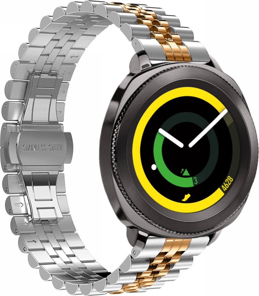 Браслет металлический Stech Line для Samsung Gear Sport Silver/Rose (27046-68)