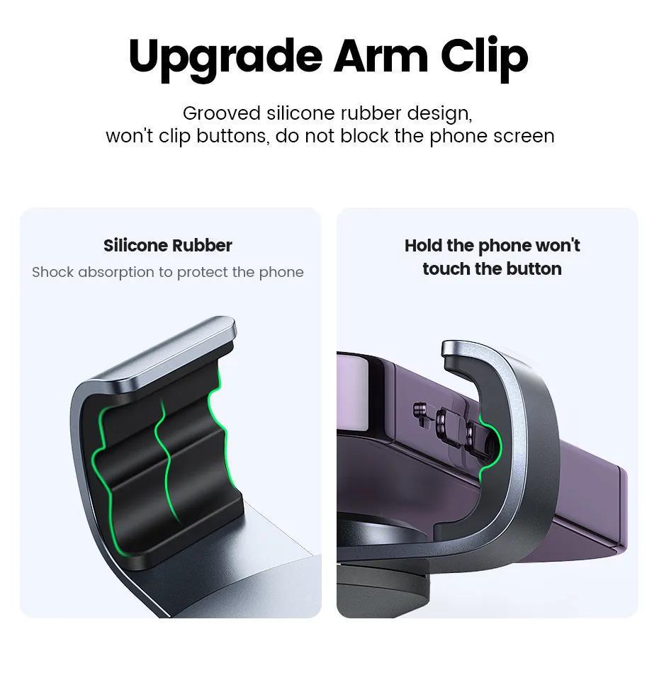 Держатель автомобильный UGREEN с крючком 360° Черный (15223) - фото 3