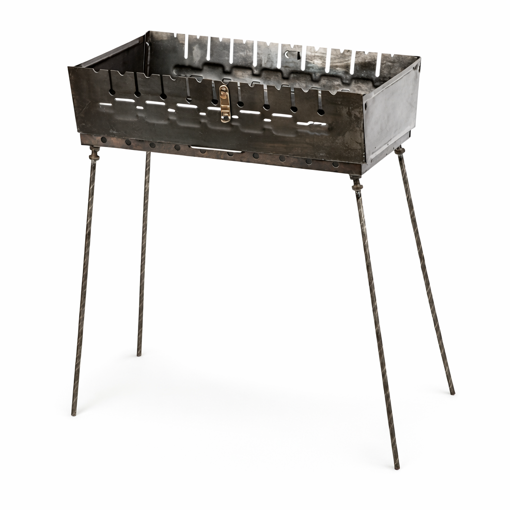 Мангал розкладний на 10 шампурів/складаний чемодан/посилений 2 мм (32763192)