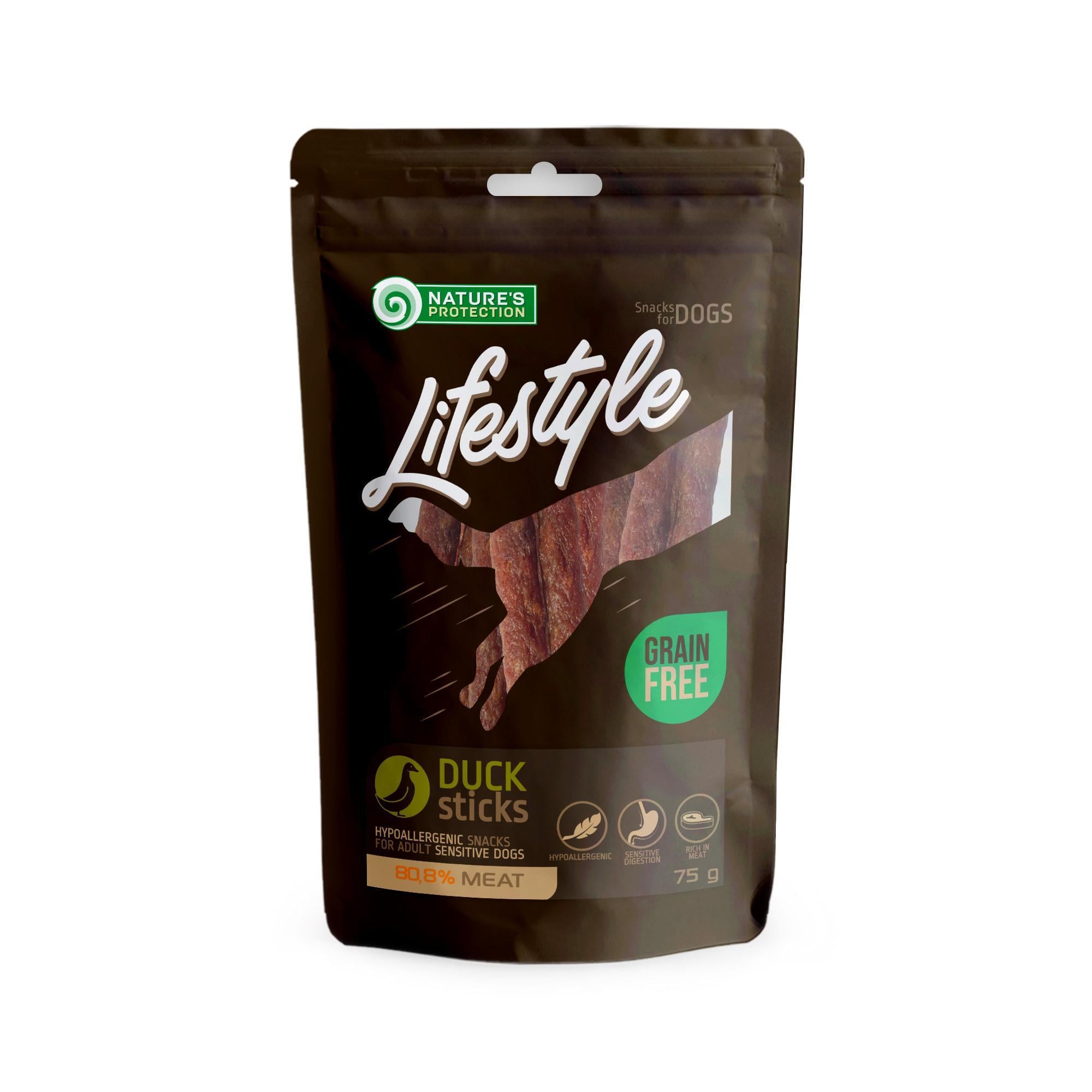 Лакомство для собак Nature's Protection Lifestyle Snack For Dogs Duck Sticks 75 г
