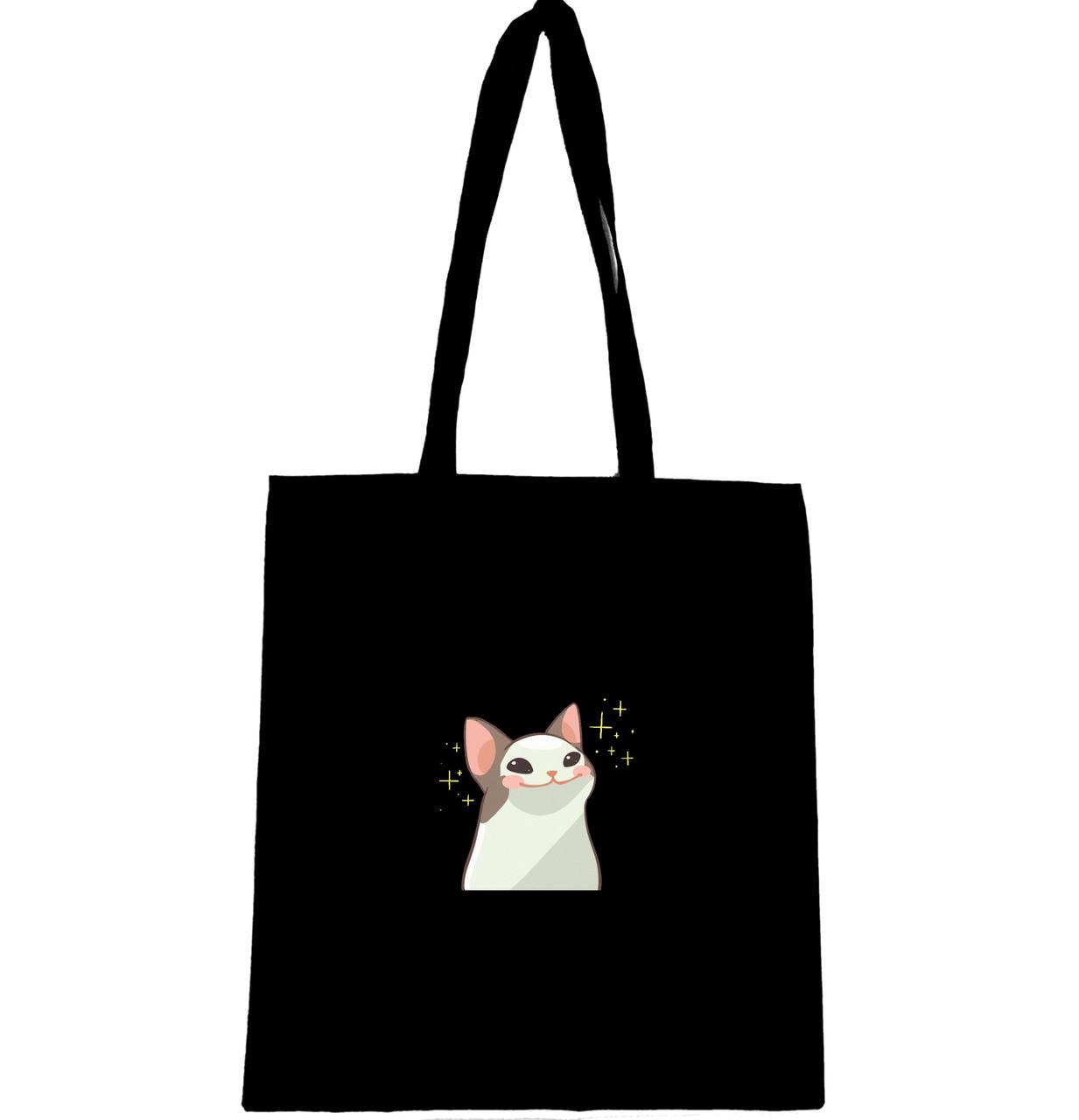 Эко-сумка с принтом Pop cat (637)