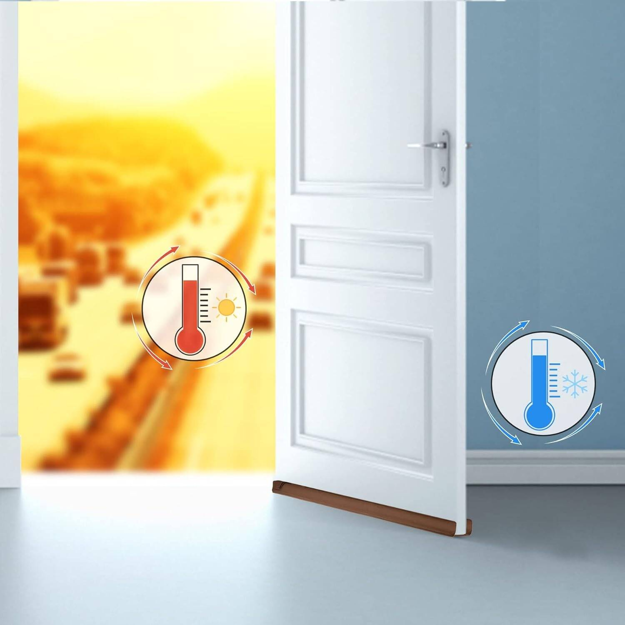 Уплотнитель двойной для низа дверей 95 см Коричневый (2611813507) - фото 8