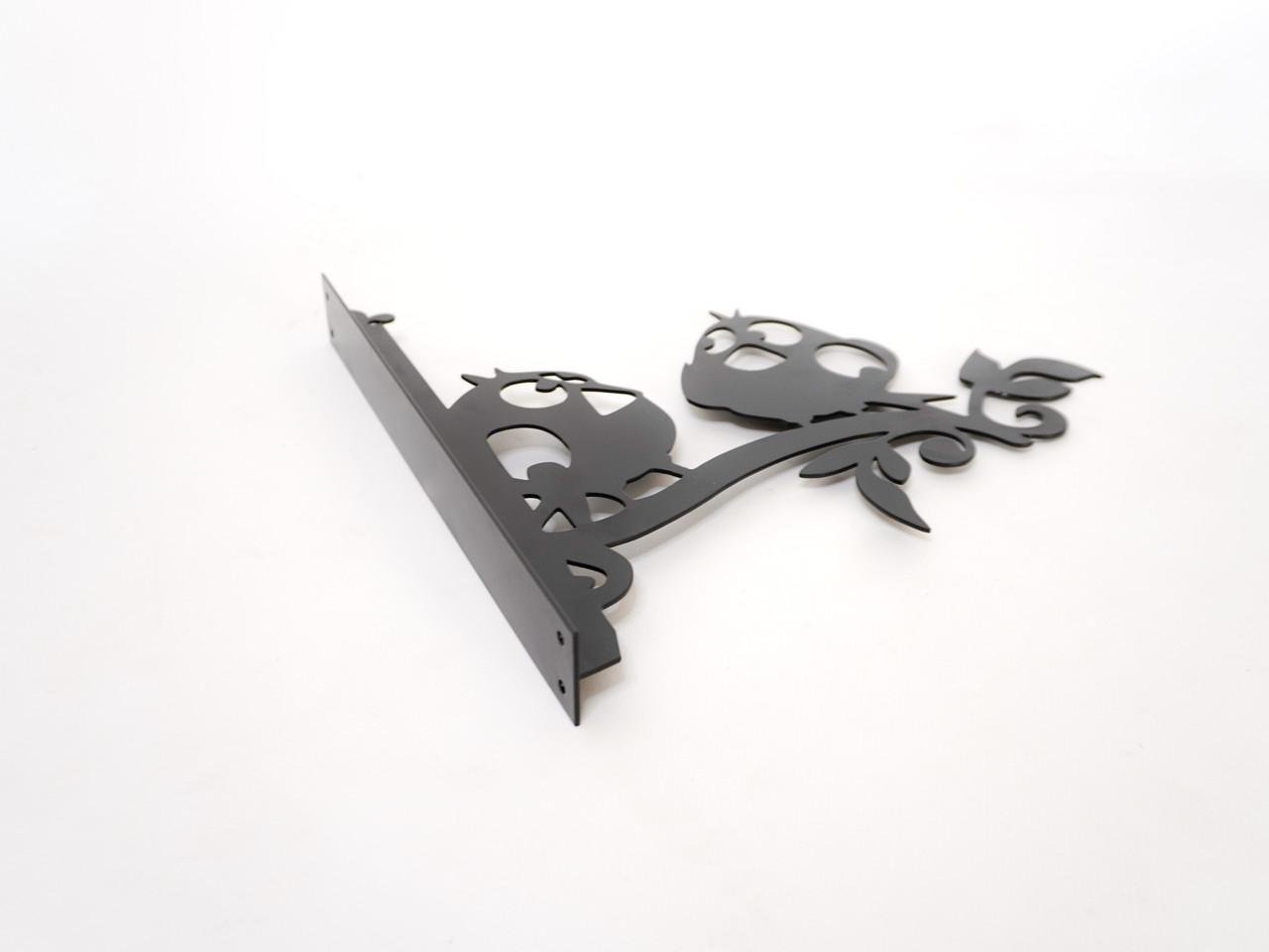 Кронштейн Смешные птички для кашпо с цветами метал Черный (М021) - фото 3 Кронштейн Смешные птички для кашпо с цветами метал Черный (М021) - фото 3