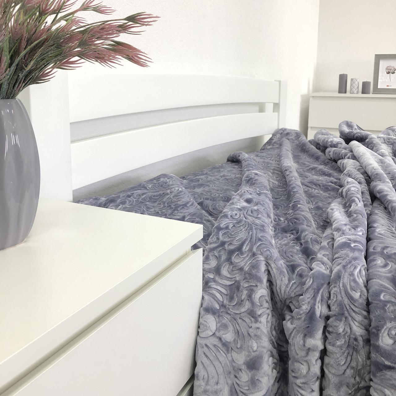 Велюровий плед з видавкою Vie Nouvelle акрил 200х240 см Сіро-блакитний Велюровий плед з видавкою Vie Nouvelle акрил 200х240 см Сіро-блакитний