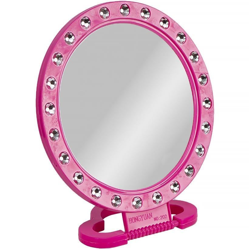 Круглое зеркало D14,5 см Розовый (2090А)