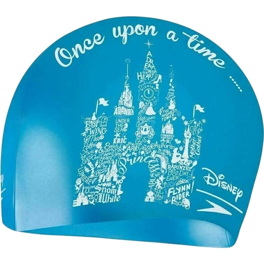 Шапочка для плавання дитяча Speedo SLOGAN PRT CAP JU Блакитно-білий (8-08386F301)