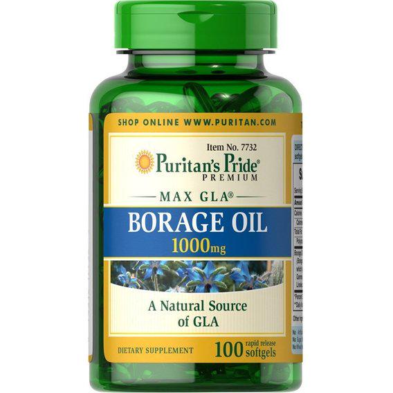 Масло огуречника Puritan's Pride Borage Oil 1000 мг 100 Caps