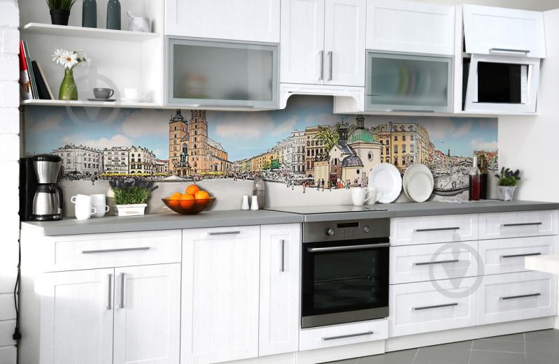 Скинали на кухню Zatarga «Венеция в альбоме» 600х2500 мм виниловая 3Д наклейка кухонный фартук самоклеящаяся