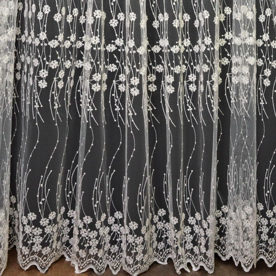 Тюль сетка IDEIA Иванка V-03 2,8 м c вышивкой Крем (2200004164878)