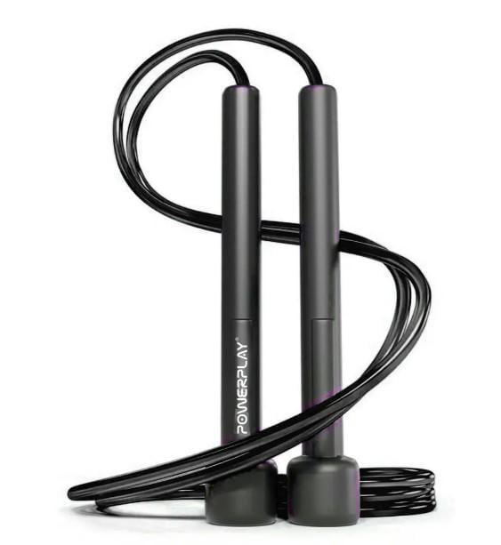 Скакалка PowerPlay 4201 Basic Jump Rope 2,8 м Чорний (PP_4201_Black)