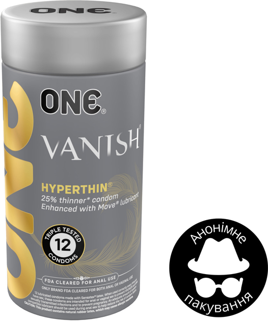 Презервативы One Vanish 12 шт. (ROZ6501053328) - фото 2
