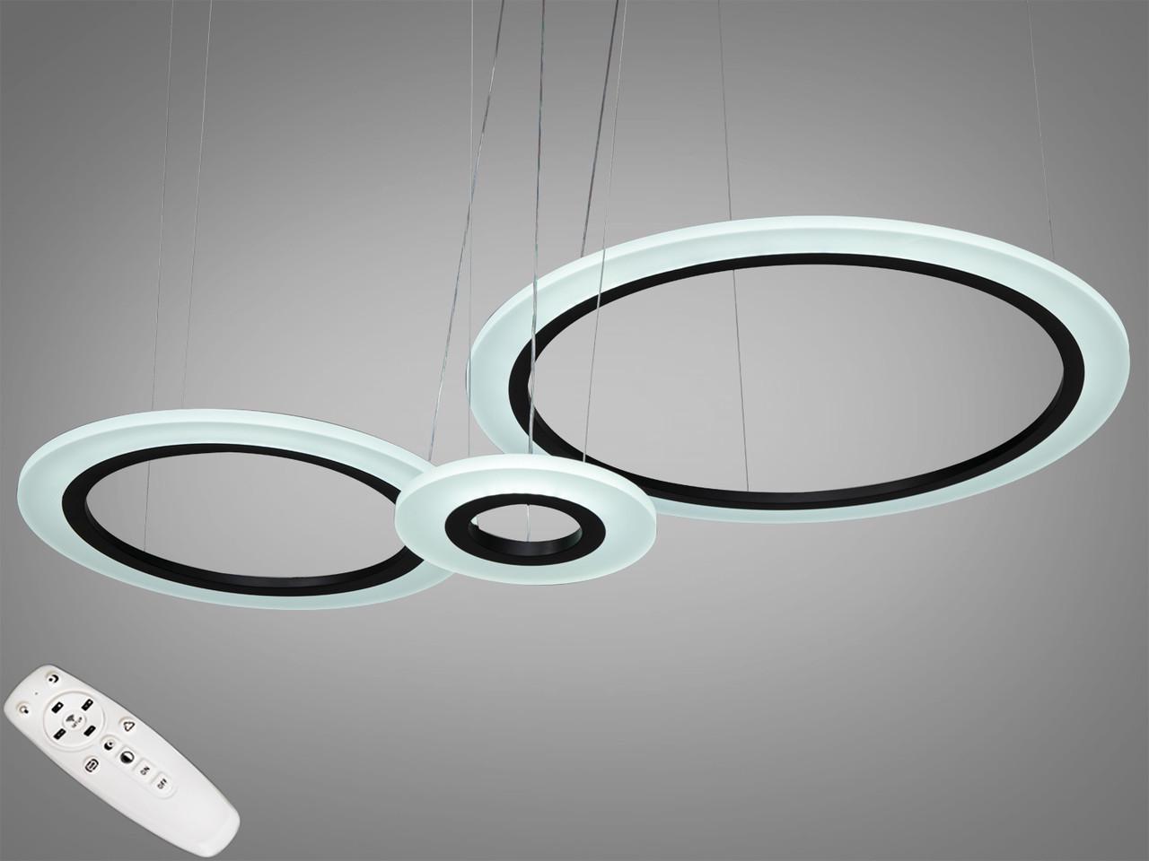 Люстра с диммером LED 6639/600+400+200BK (2437589106)