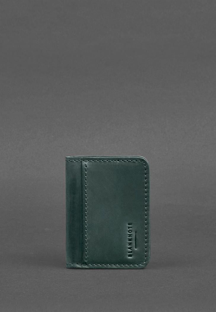 Обкладинка шкіряна для ID-паспорта та водія 4.1 Crazy Horse з гербом Зелений (A-027589)