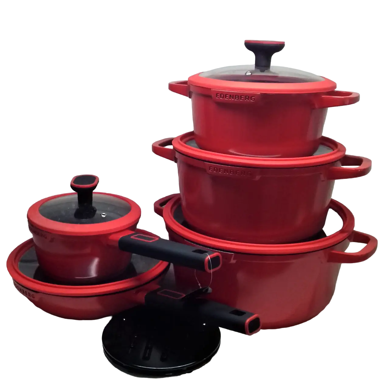 Набор посуды Edenberg EB-5647 с мраморным антипригарным покрытием и крышками (57-46-EB-5647)