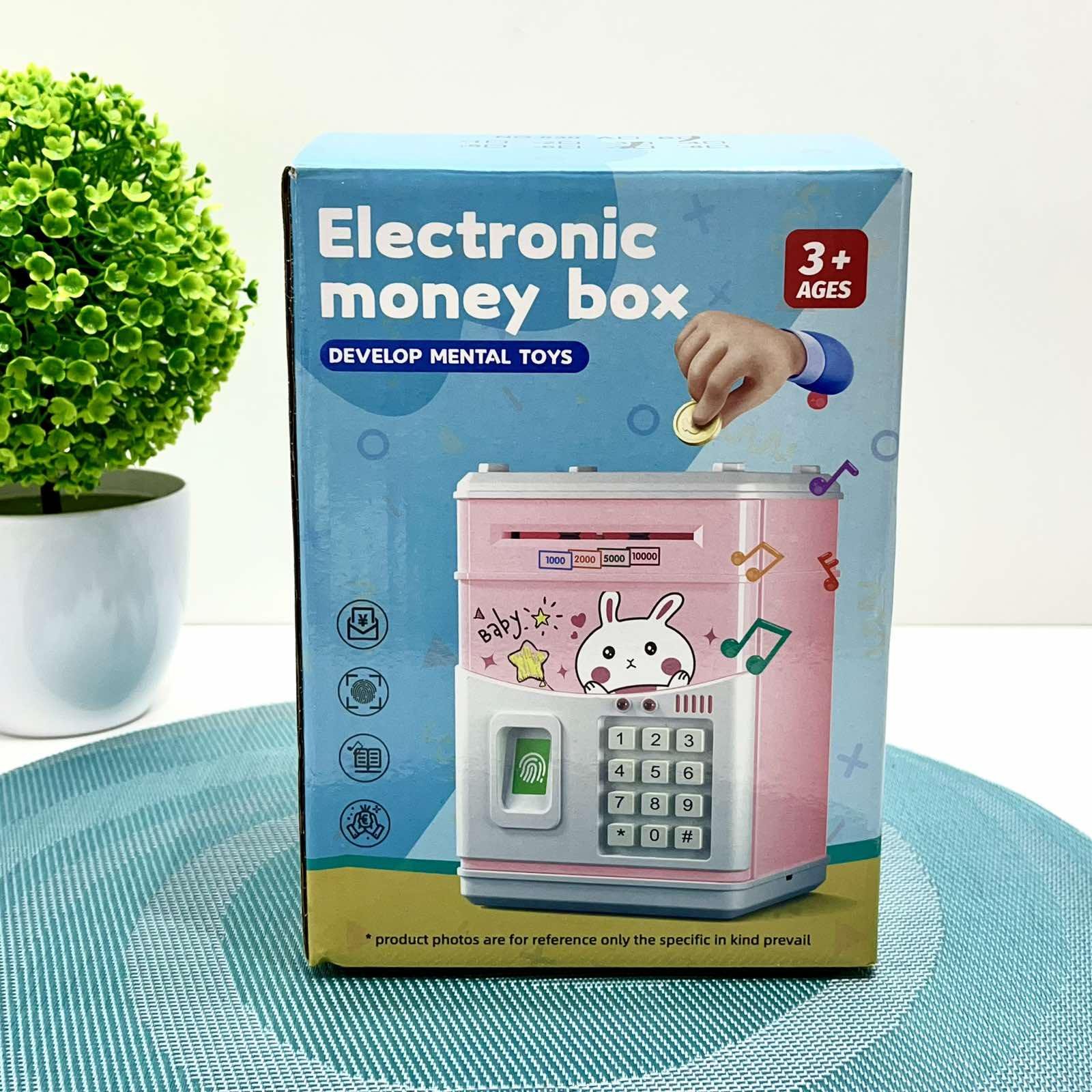 Сейф-копилка Банковский терминал с кодовым замком отпечаток Розовый (MK5398) - фото 2