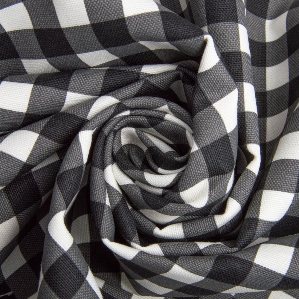 Тканина декоративна Клітинка V-31 215 гр/м2 з водовідштовхувальним просоченням 180 см Чорний (26370)