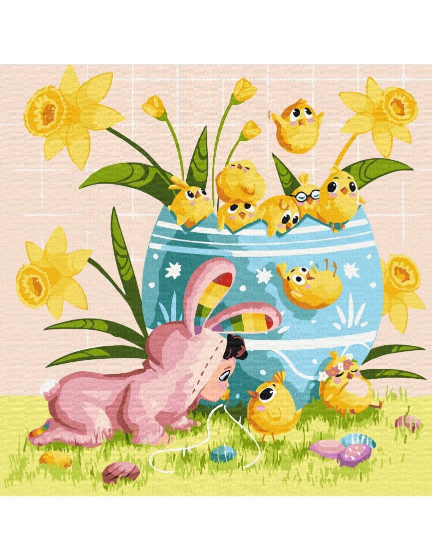 Картина по номерам Brushme Пасхальная охота 40x40 см (SBS021)