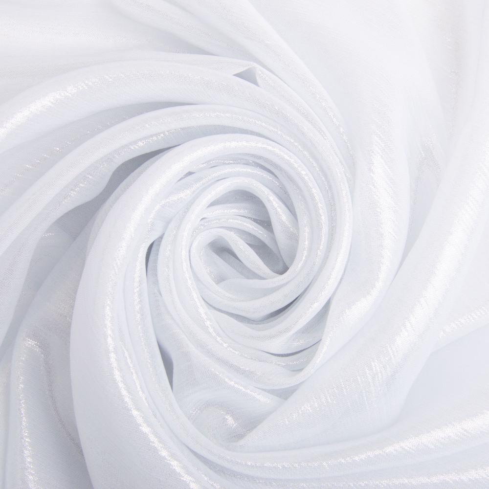 Ткань шифон стрейч Сильвер с напылением 55 г/м2 150 см Молоко (26856)