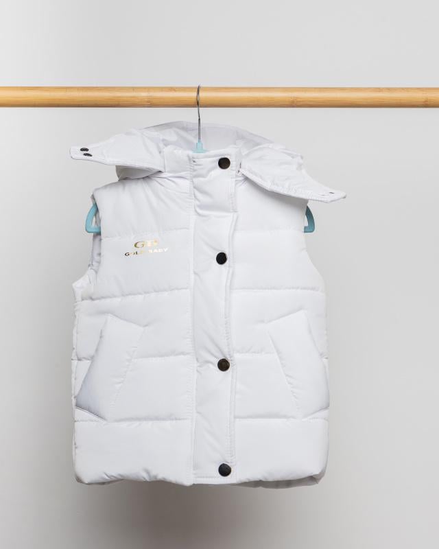 Безрукавка детская демисезонная 116 см Белый (БК86-134-д)