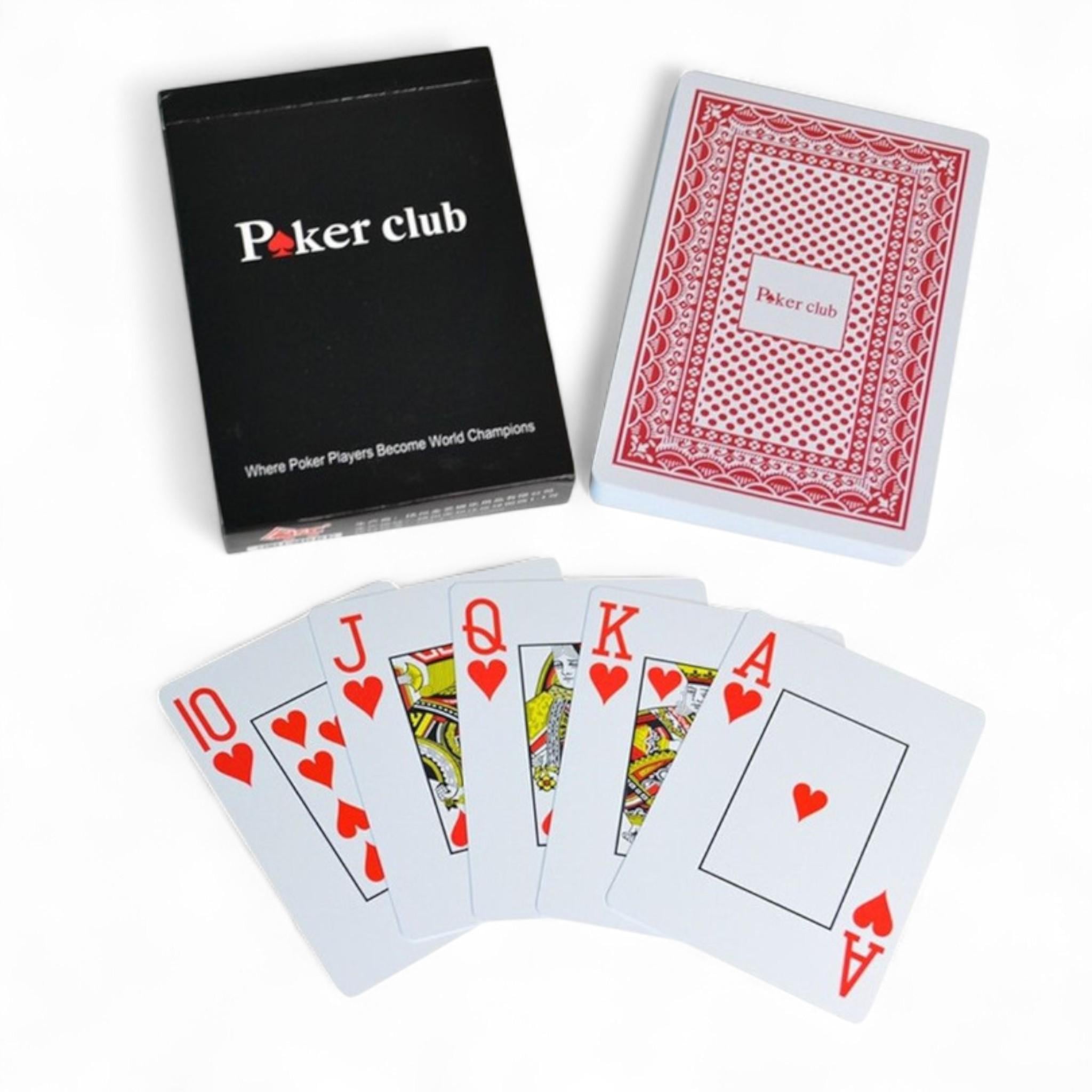 Карты игральные покерные Poker Club пластиковые 54 карты Red (BG_408-9 Red)