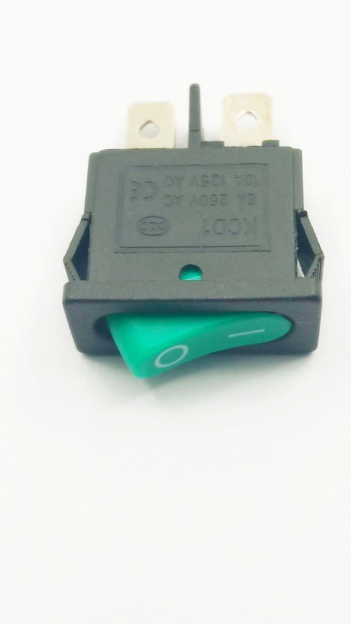Перемикач Daier KCD1-12-101 ON-OFF 2pin 6A 250V Зелений (34921)