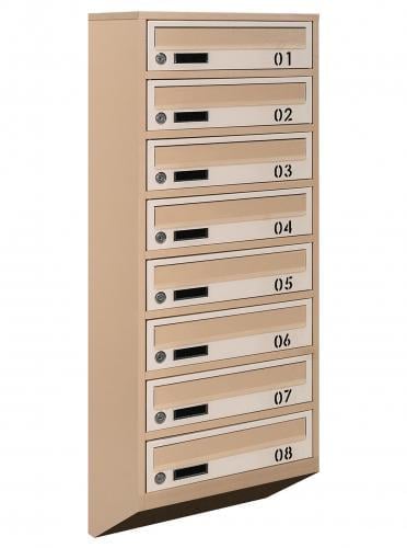 Почтовый ящик Галиндустрия E1-08-B металлический многосекционный на 8 квартир Бежевый (132-119-000004729)
