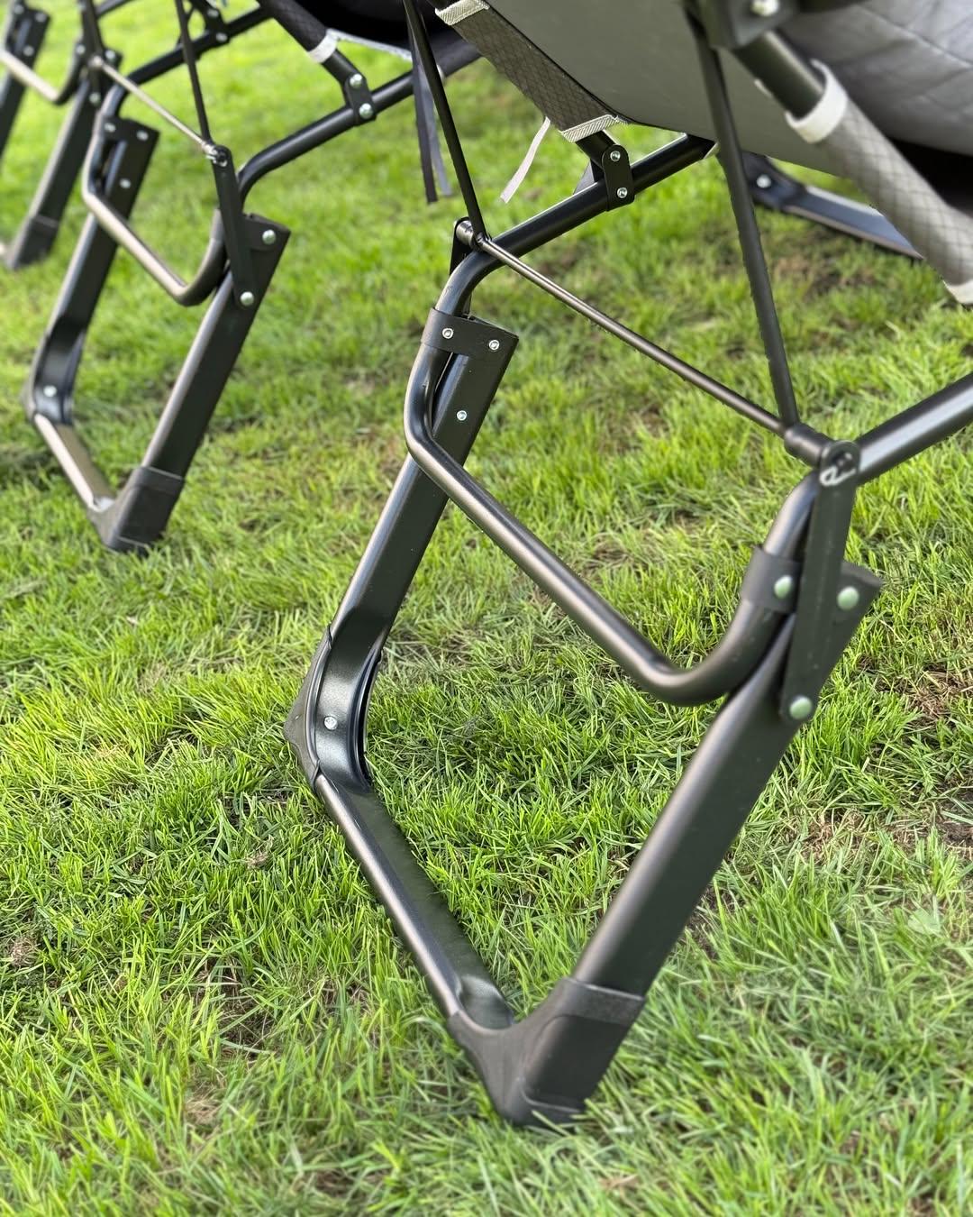 Шезлонг садовый тканевый с матрасом Garden Черный - фото 9