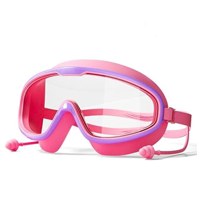 Очки для плавания с берушами детские в бассейн Swiммing Розовый/Фиолетовый (26882147)